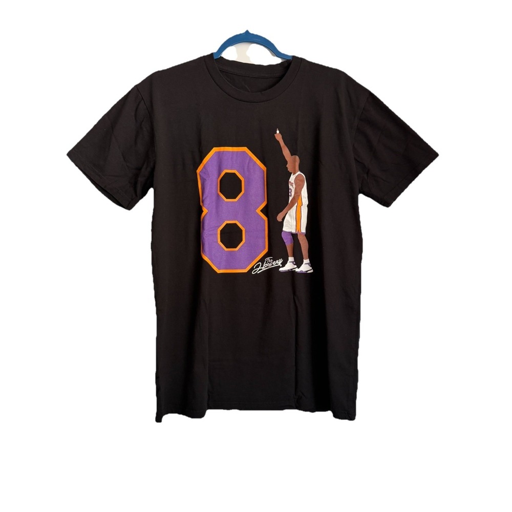 Kobe Bryant Graphic Print Men's L Cotton Short Sleeve Crew Neck Tee By